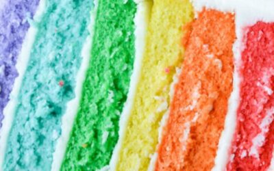 Rainbow Cake (or Cupcakes)