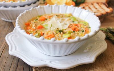 Spring Vegetable Soup with Orzo