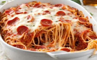 Pizza Spaghetti Casserole