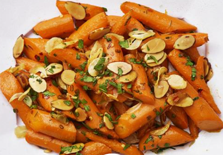 Carrots with Almonds and Dill Glaze